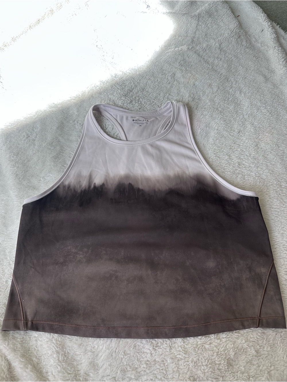 Athleta Ombre Black-White Racerback Tank